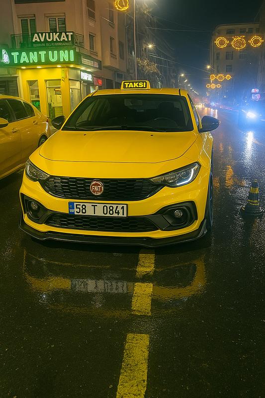 Sivas Taksi, 58T0841 plakalı sarı Honda Civic - Fotoğraf 2