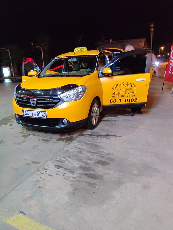 Viranşehir Taksi, 63T0102 plakalı sarı Dacia Lodiy - Fotoğraf 1