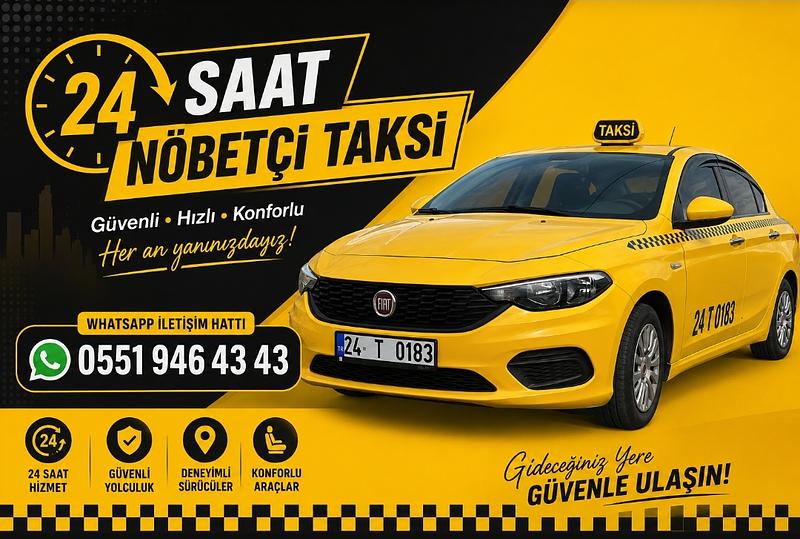 Erzincan Taksi, 24T0183 plakalı sari Fiat Egea - Fotoğraf 1